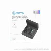 博雅 BOYA BY-XM6-K1 2.4GHz 超緊湊型無線麥克風系統套件 3.5口 TRS 1V1 無線一拖一 帶充電盒