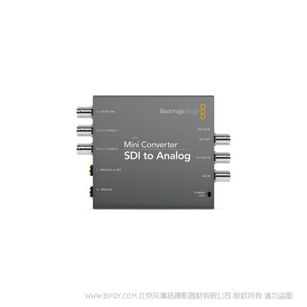 BMD Mini Converter SDI to Analog 將SD和HD-SDI轉換為模擬分量、S-Video或NTSC/PAL復合信號