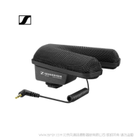 森海塞爾 MKE440 微型立體聲短槍話筒，攝像機熱靴固定，接入相機外置話筒輸入 