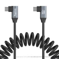 SmallRig USB-C 轉 USB-C 彈簧數據傳輸線 （彎頭轉彎頭） （直頭轉彎頭）35cm 60cm  100W 20Gbps