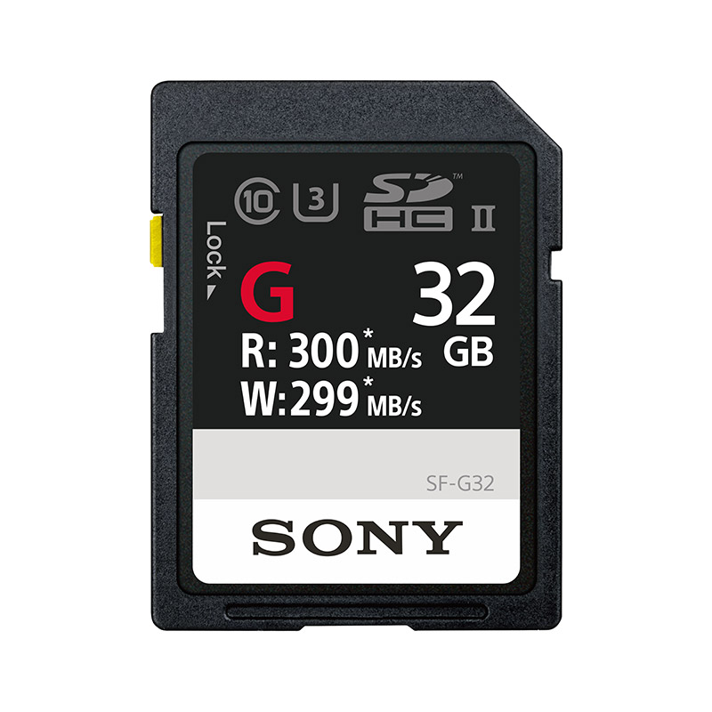 索尼 Sony SF-G32/T1 CN SD存儲卡-G系列 SFG32 高速存儲卡 相機(jī)內(nèi)存卡 讀取300mb 寫入 299mb 微單 全畫幅相機(jī)適用 A7M3 A7R3